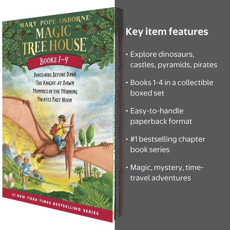 Magic Tree House Books 1-4 Boxed Set, ISBN 9780375813658 - Walmart.com