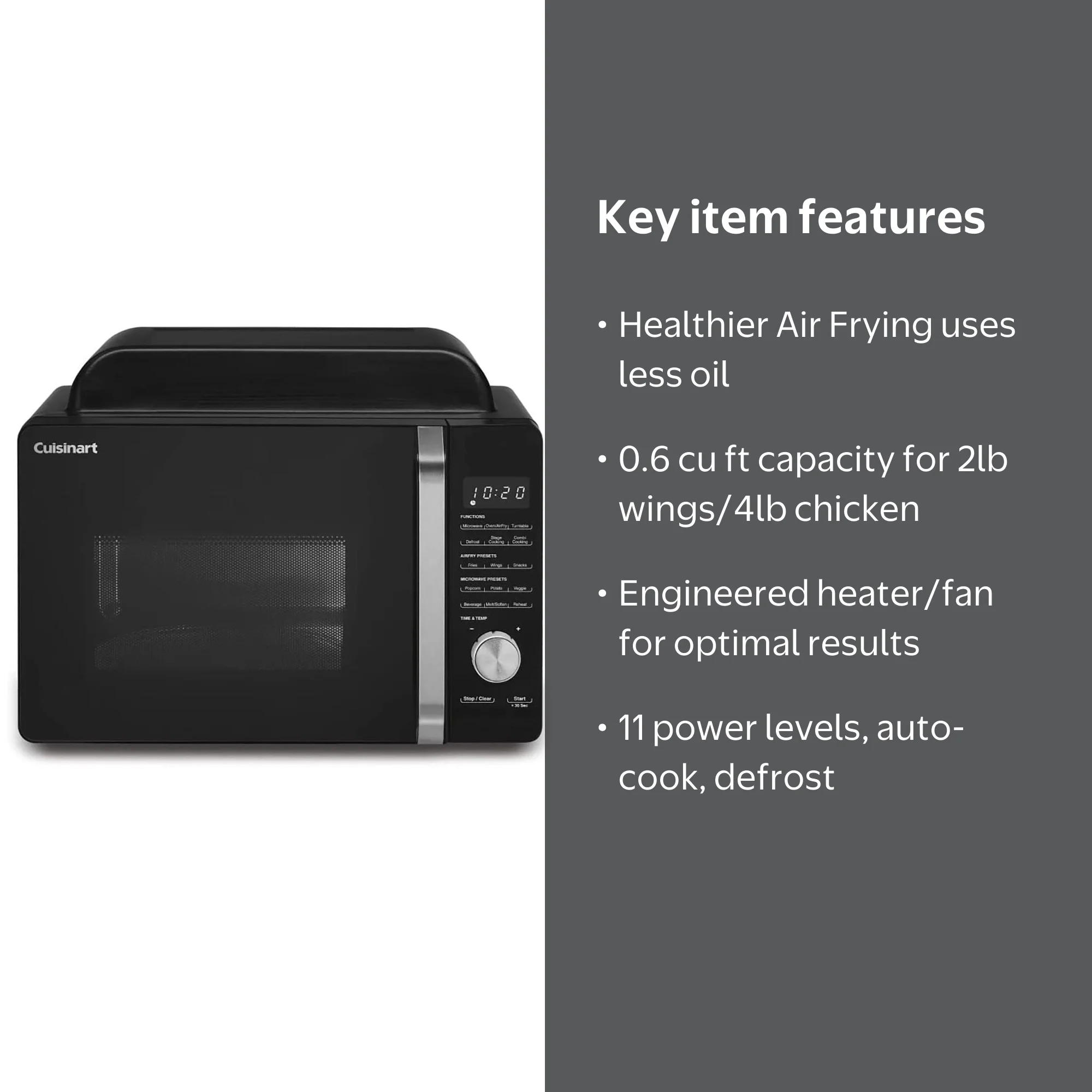 Cuisinart 3-in-1 Multi-Function Microwave AirFryer Oven with Fry