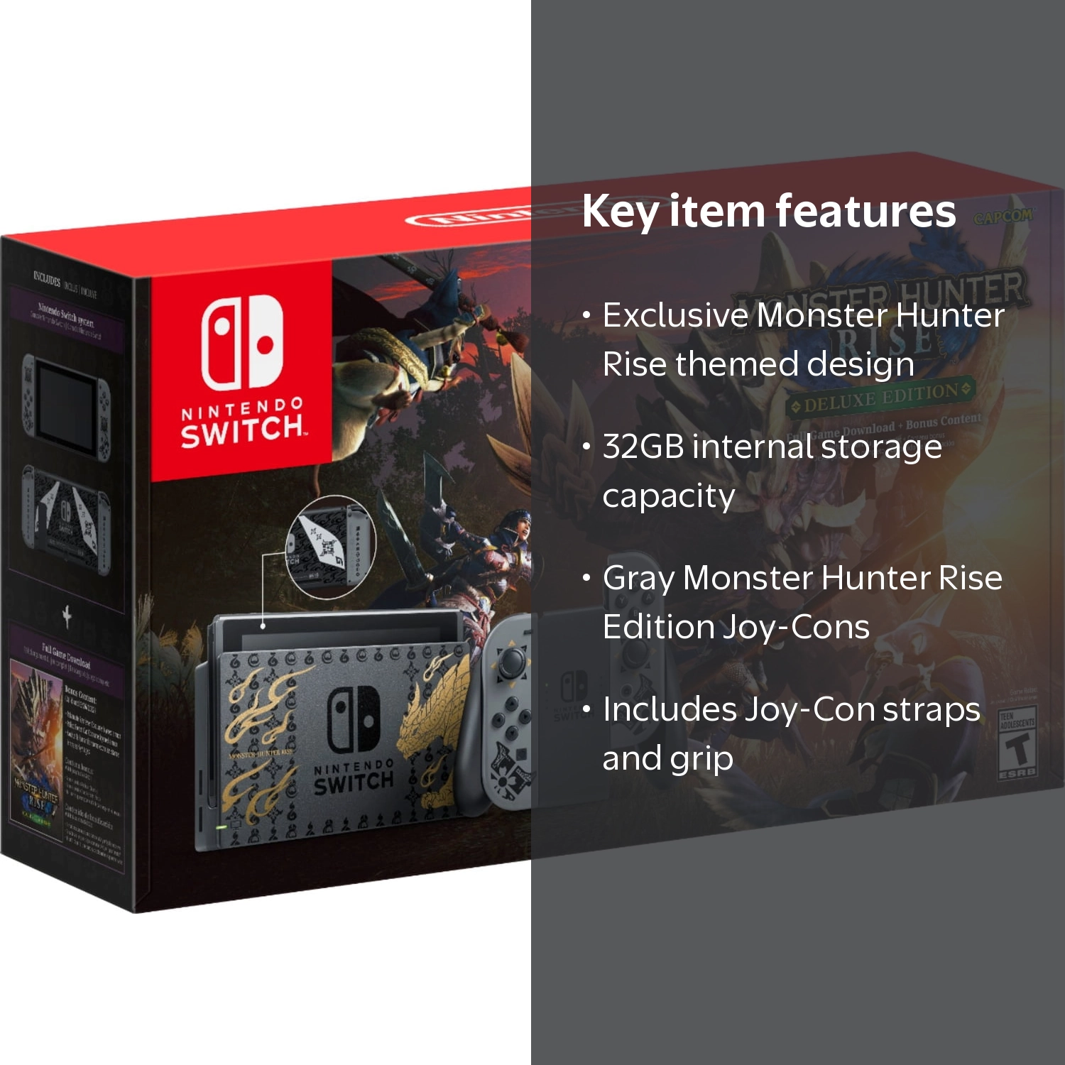 Nintendo, Switch Console, Monster Hunter Rise Deluxe Edition