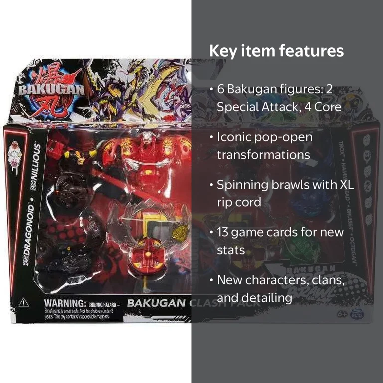 Hasbro Bakugan Street Brawl Clash Pack, 6 Action Figures, Special