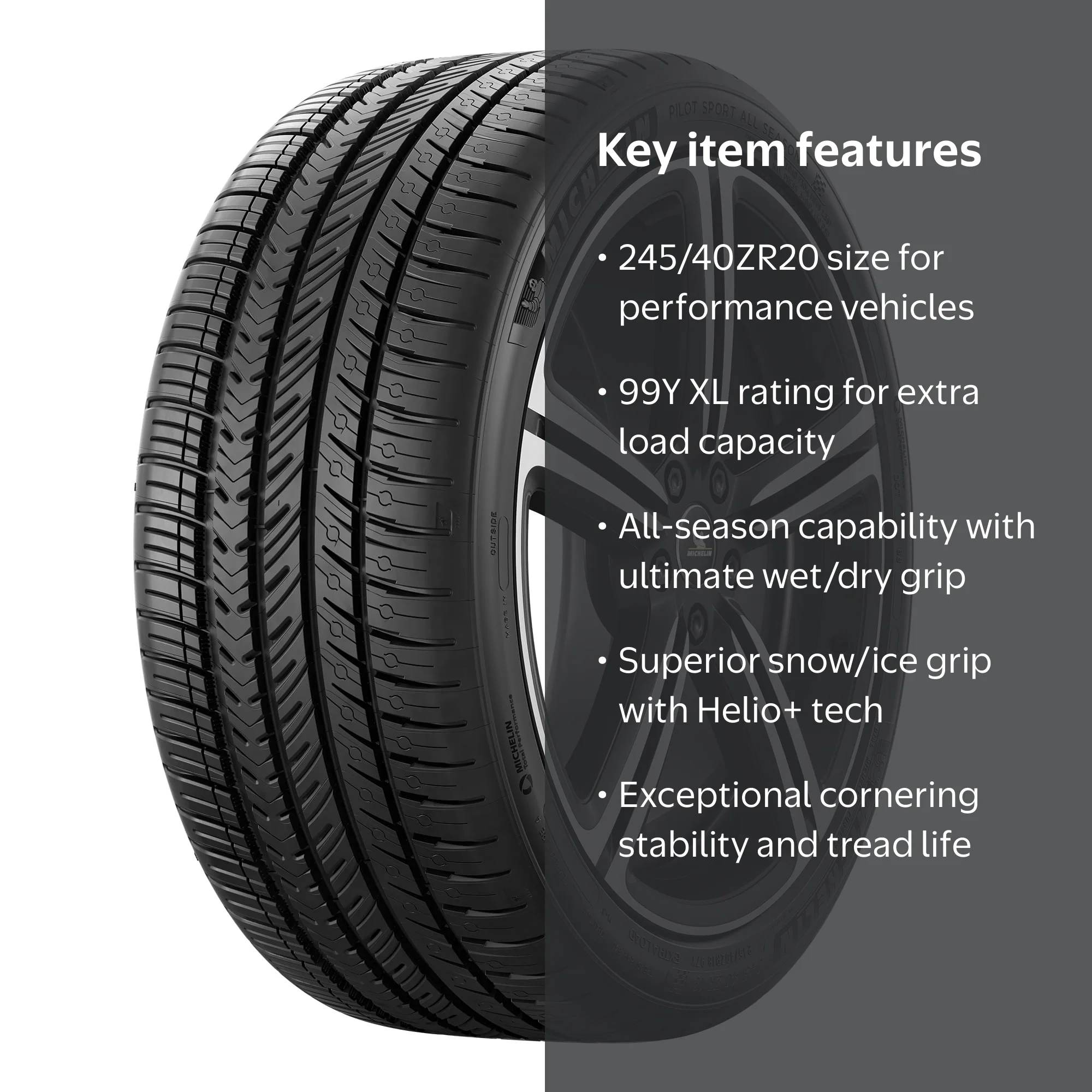 Michelin Pilot Sport All Season 4 UHP All Season 245/40ZR20 99Y XL