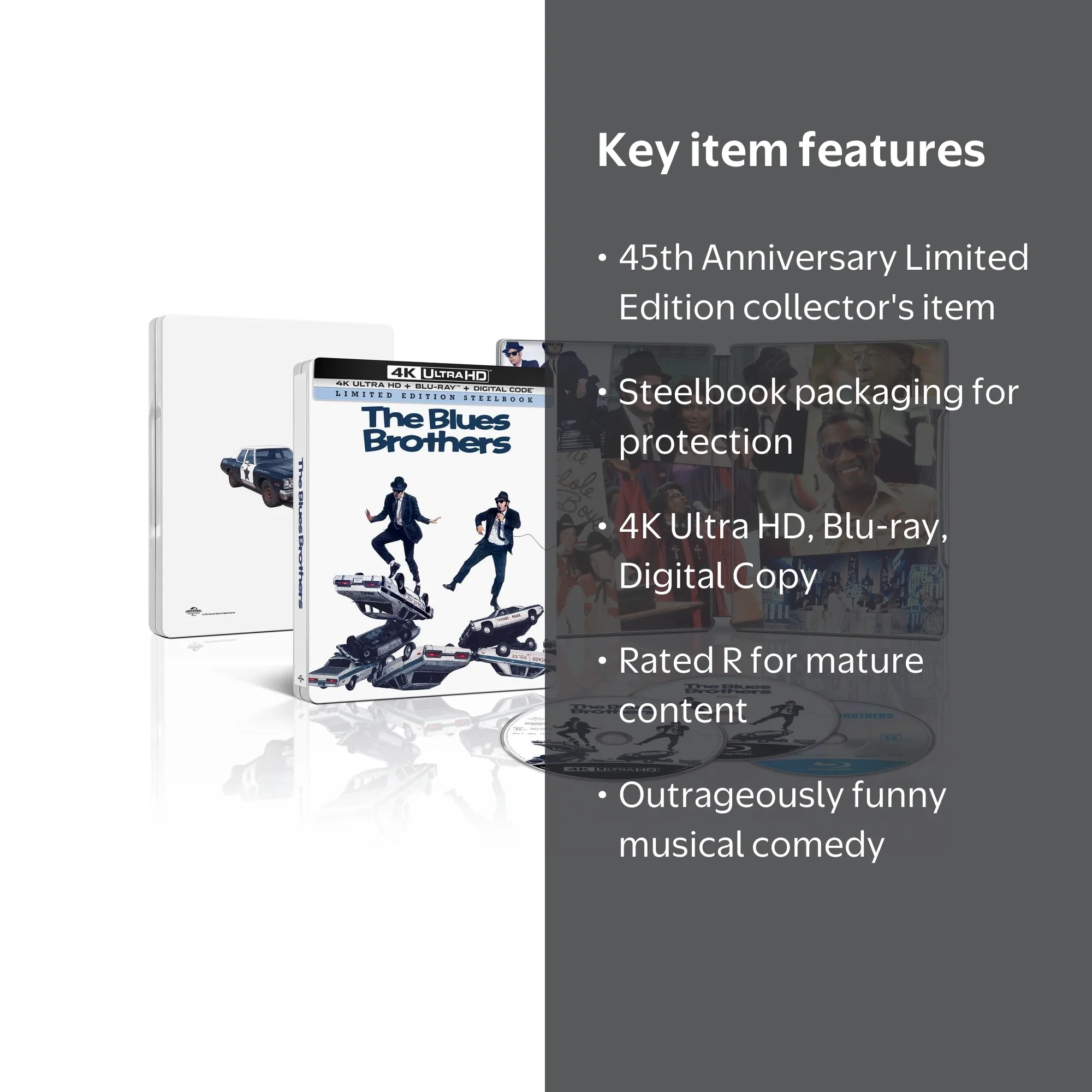 SDS, 4K Ultra HD Steelbook, 45th Anniversary, The Blues Brothers