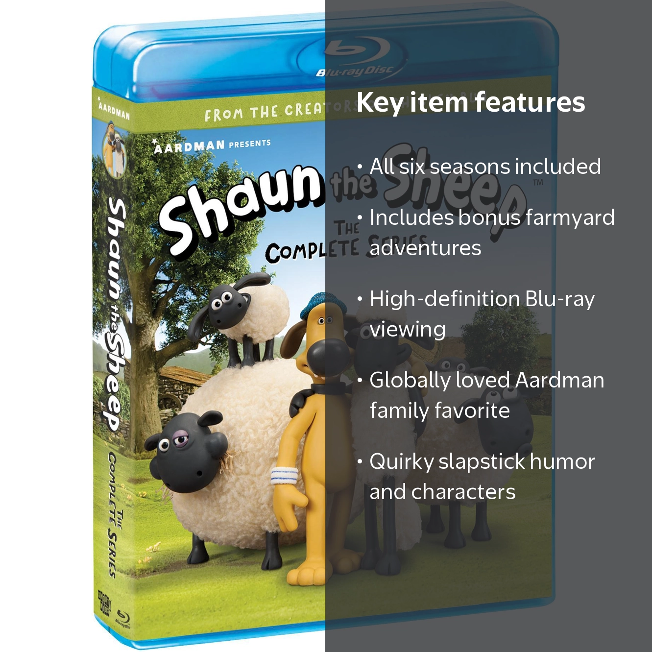Shaun the Sheep Complete Series Blu-ray, 6 Seasons, Family Comedy
