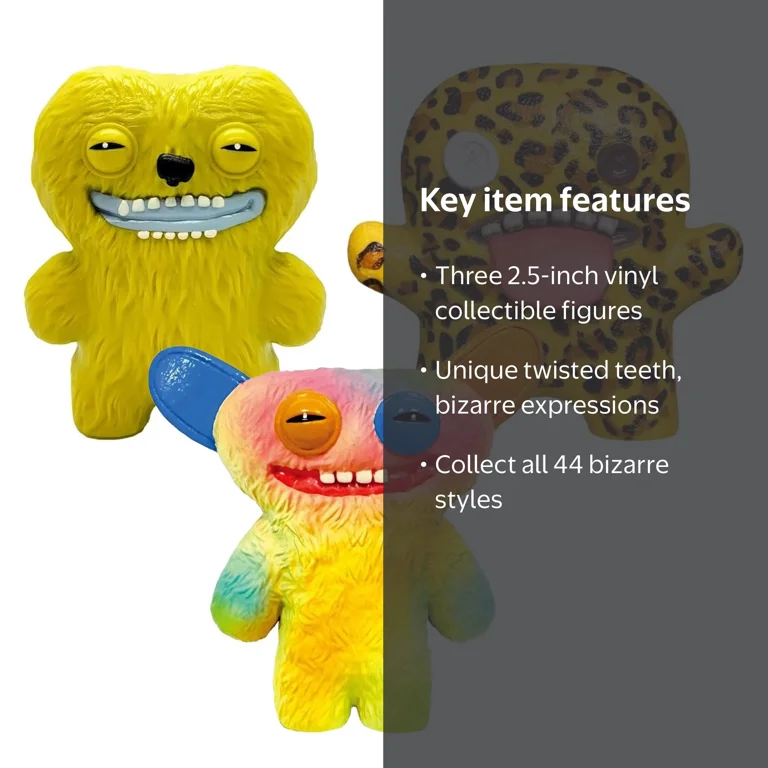 Fuggler 2.5 Inch Figure 3-Pack | Dark Green, Orange, Leopard Print