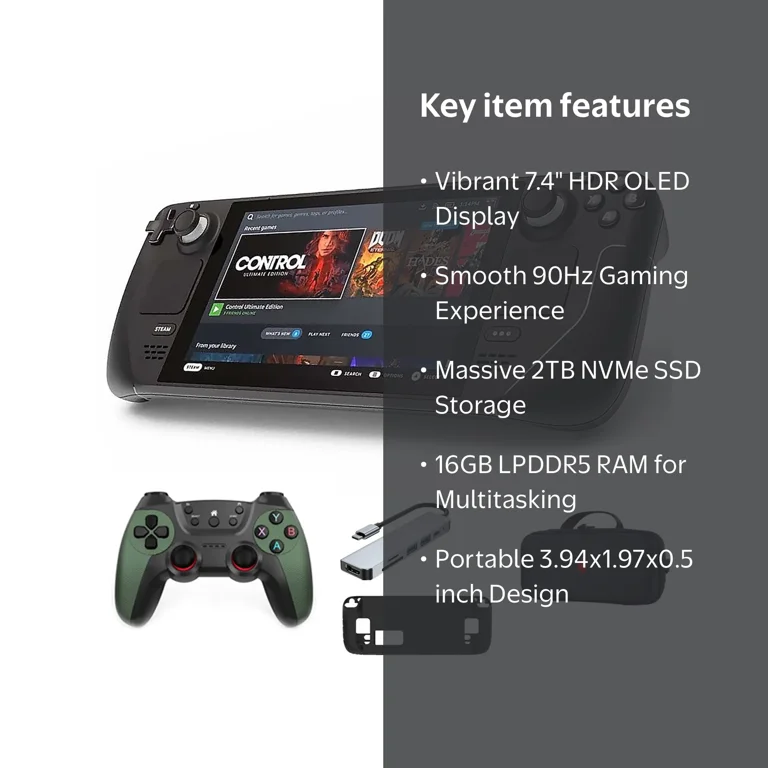 Steam Deck OLED 2TB セット Valve Steam Deck OLED 2TB Handheld Gaming Console, 1280 x 800 LCD