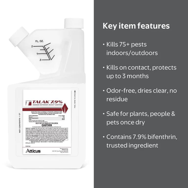 ブースター・導入液 tak Atticus Talak 7.9% Indoor Outdoor Insect Control Bifenthrin