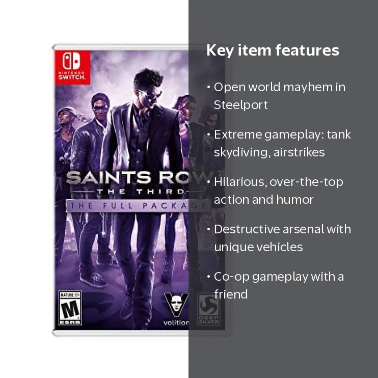 Saints Row The Third - Full Package - Nintendo Switch - Walmart.com