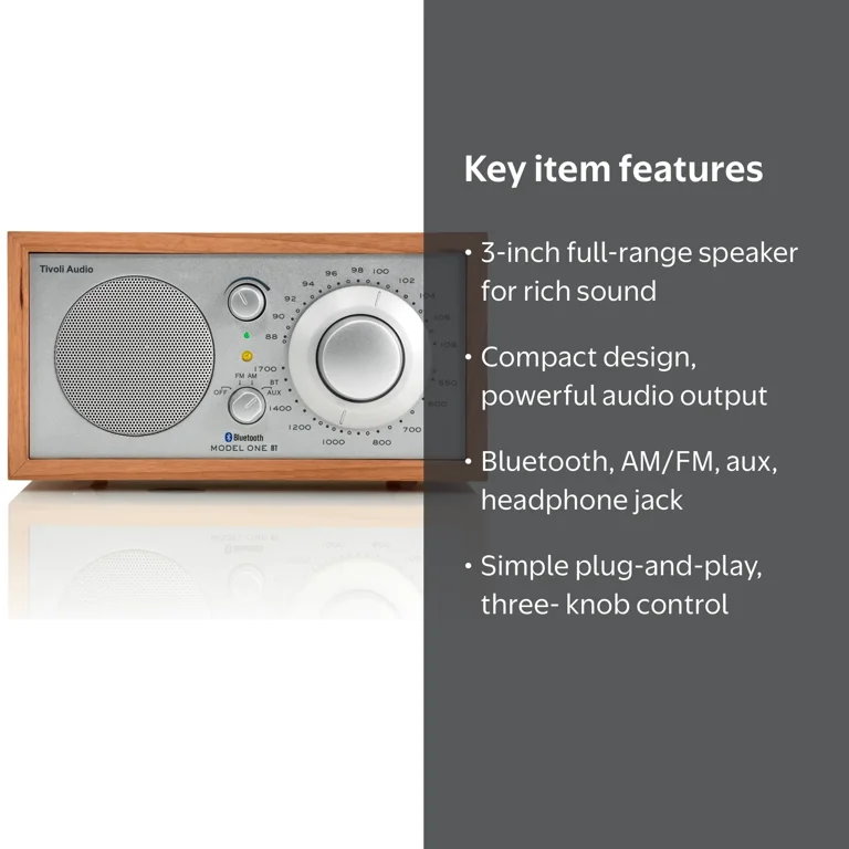 Tivoli Audio Model One Bluetooth AM/FM Radio & Speaker (Cherry