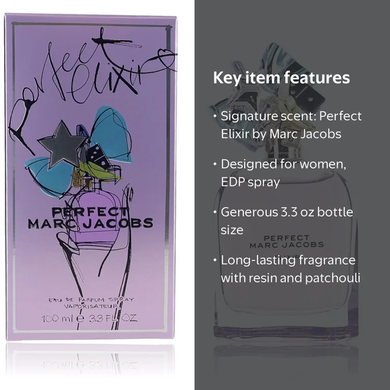 Marc Jacobs, Perfect Elixir, 3.3 oz EDP Spray, Multicolor