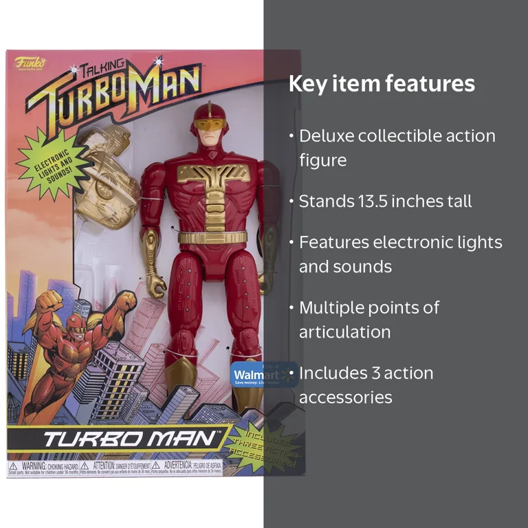 Funko Collectible Action Figure: Turbo Man with Lights and Sounds