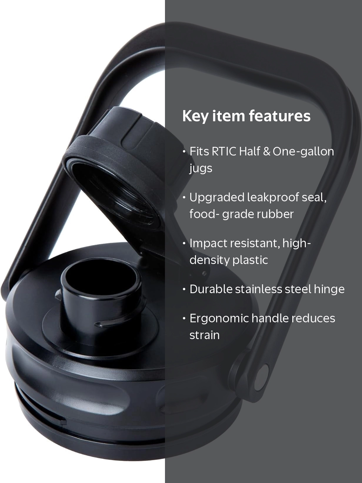 SUNMON Replacement Lid for RTIC Water Bottles, Steel Handle