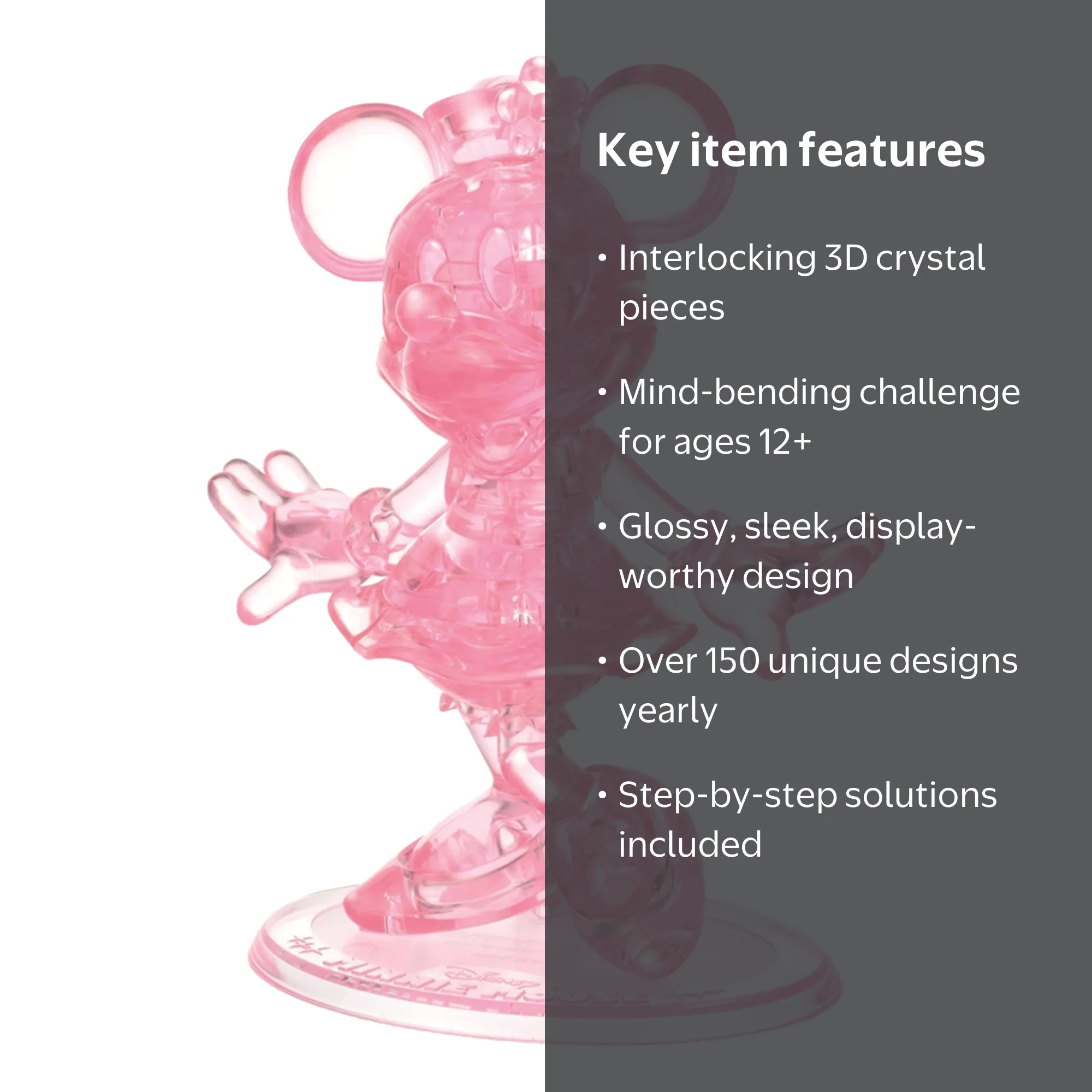 Disney Minnie Mouse Original 3D Crystal Puzzle by BePuzzled, Ages