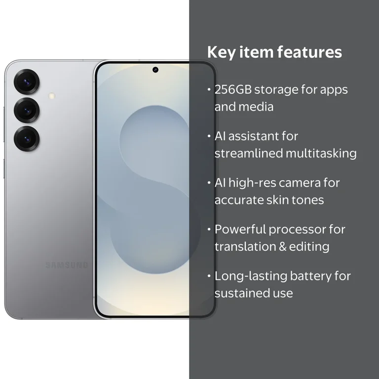Verizon Samsung Galaxy S25 Silver Shadow 256 GB - Walmart.com