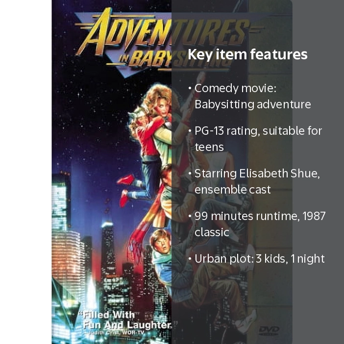 Adventures In Babysitting 1987 Movie PG-13 Elisabeth Shue Keith
