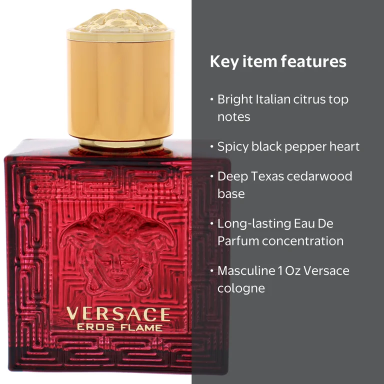 Versace Eros Flame for Men, Eau De Parfum Cologne, 1 Oz - Walmart.com