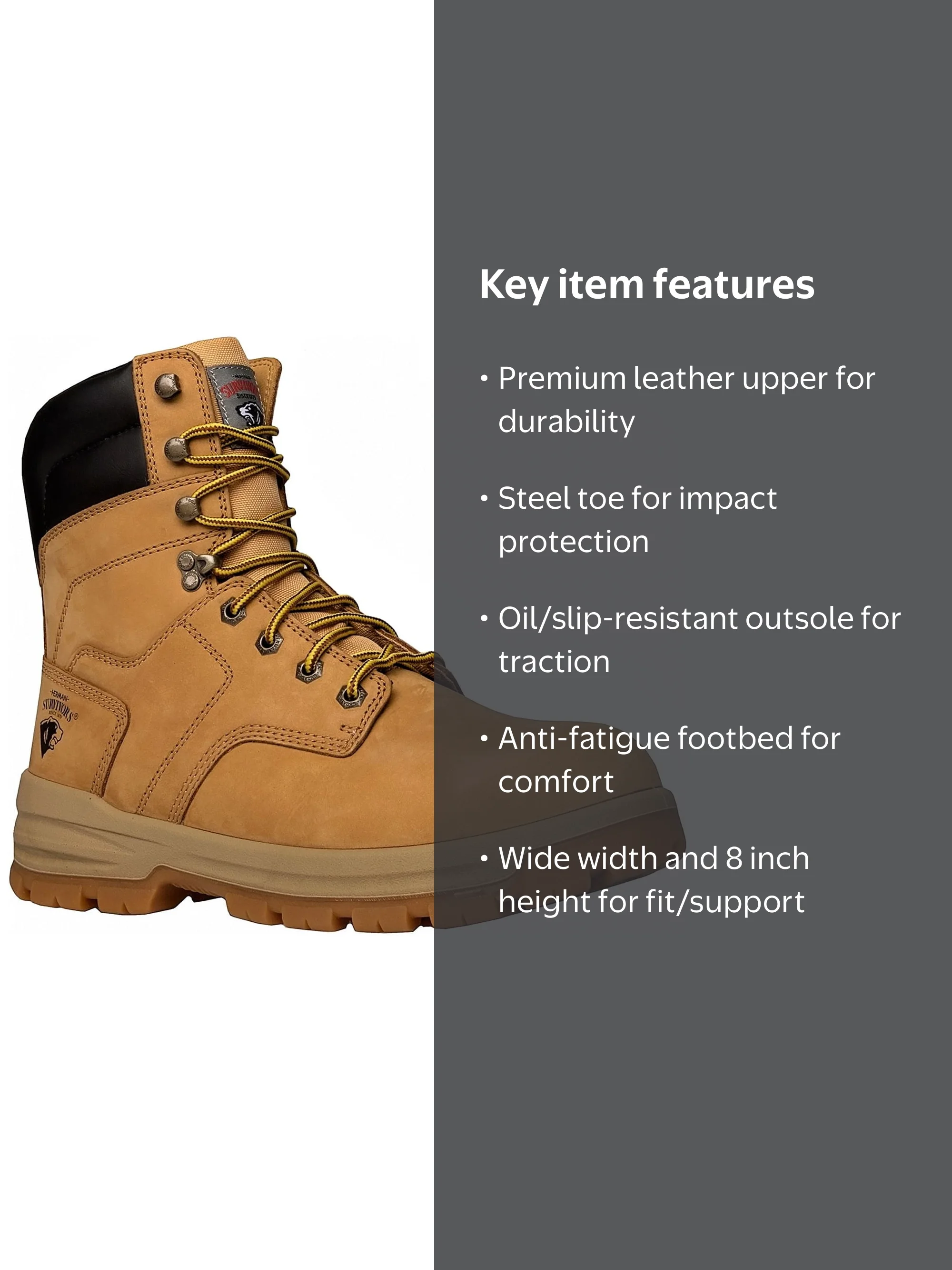 Herman Survivors Men's Grizzly 8