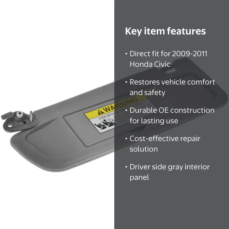 Dorman 74439 Driver Side Sun Visor Panel for Specific Honda Models