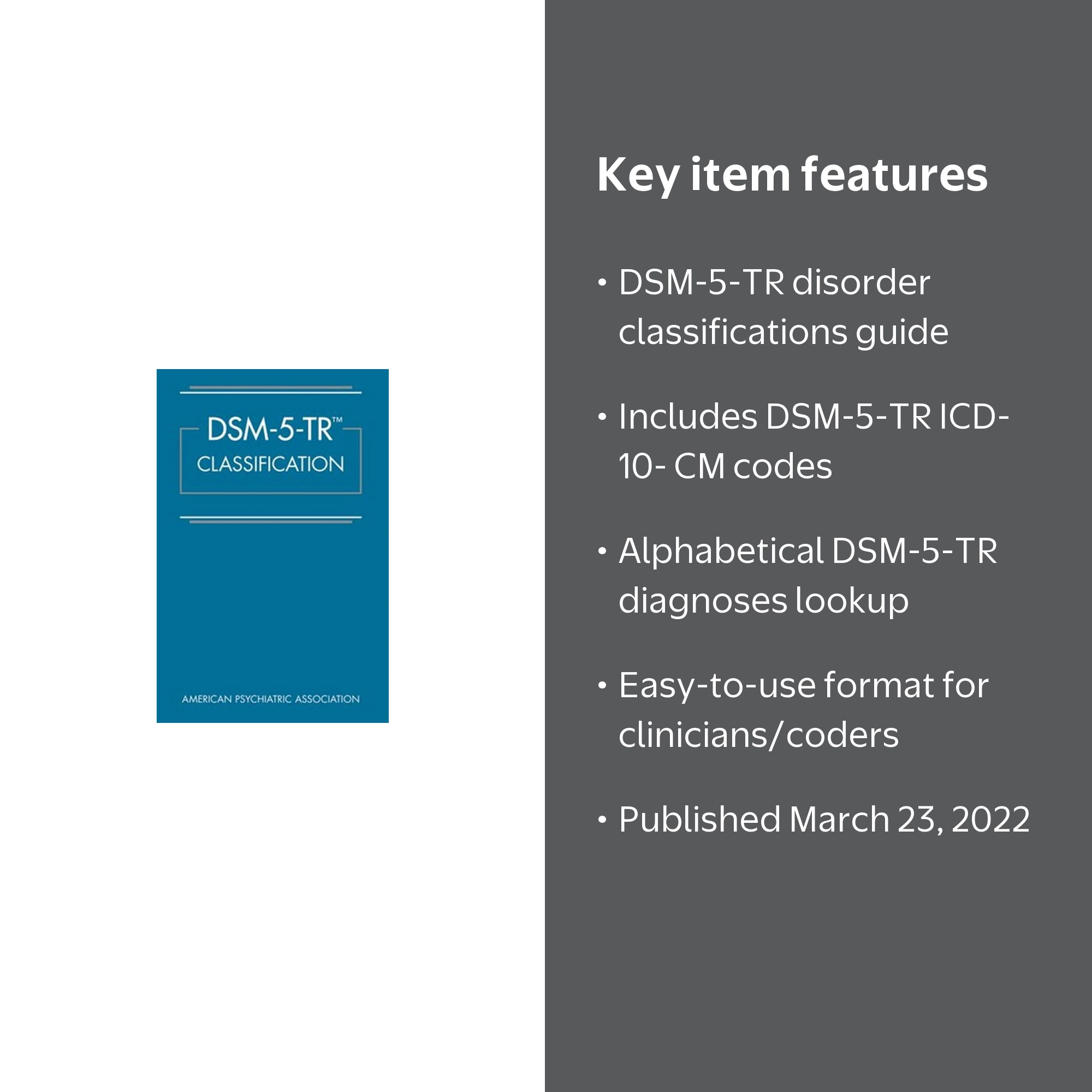American Psychiatric Publishing, Dsm-5-Tr(r) Classification