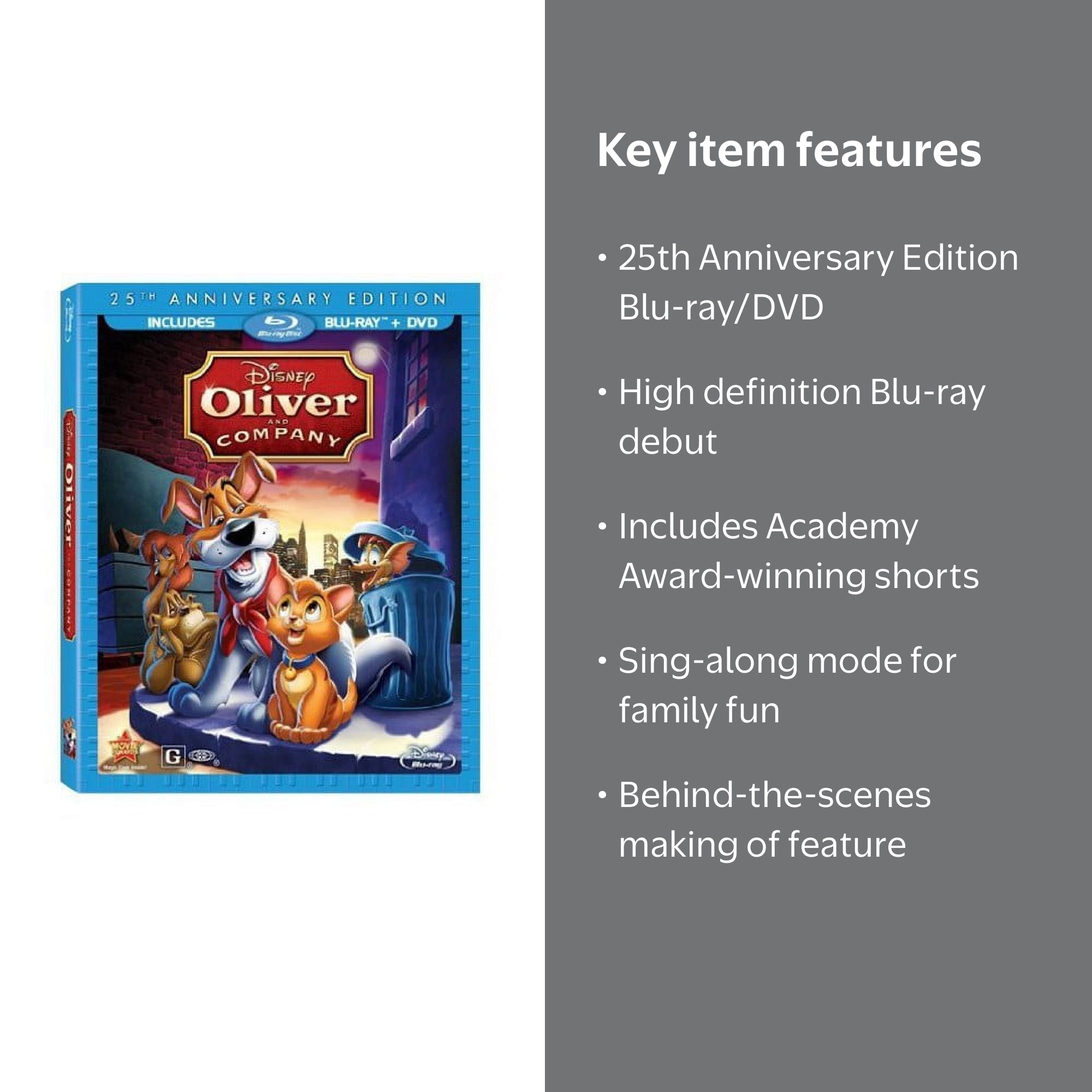 Disney's Oliver & Company 25th Anniversary Edition Blu-ray + DVD