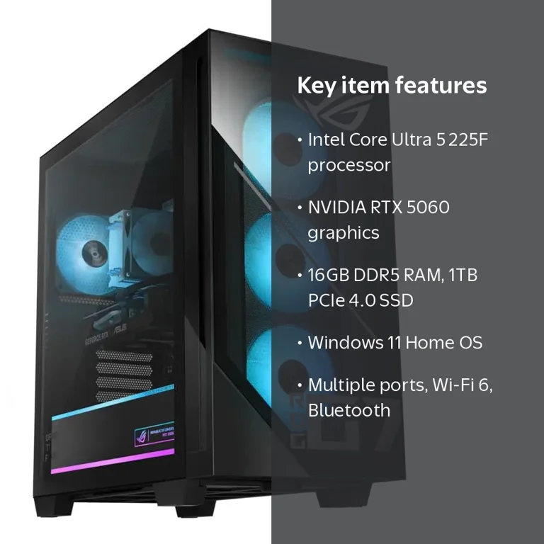 ASUS - ROG G700 Gaming Desktop - Intel Core Ultra 5 225F - 16GB