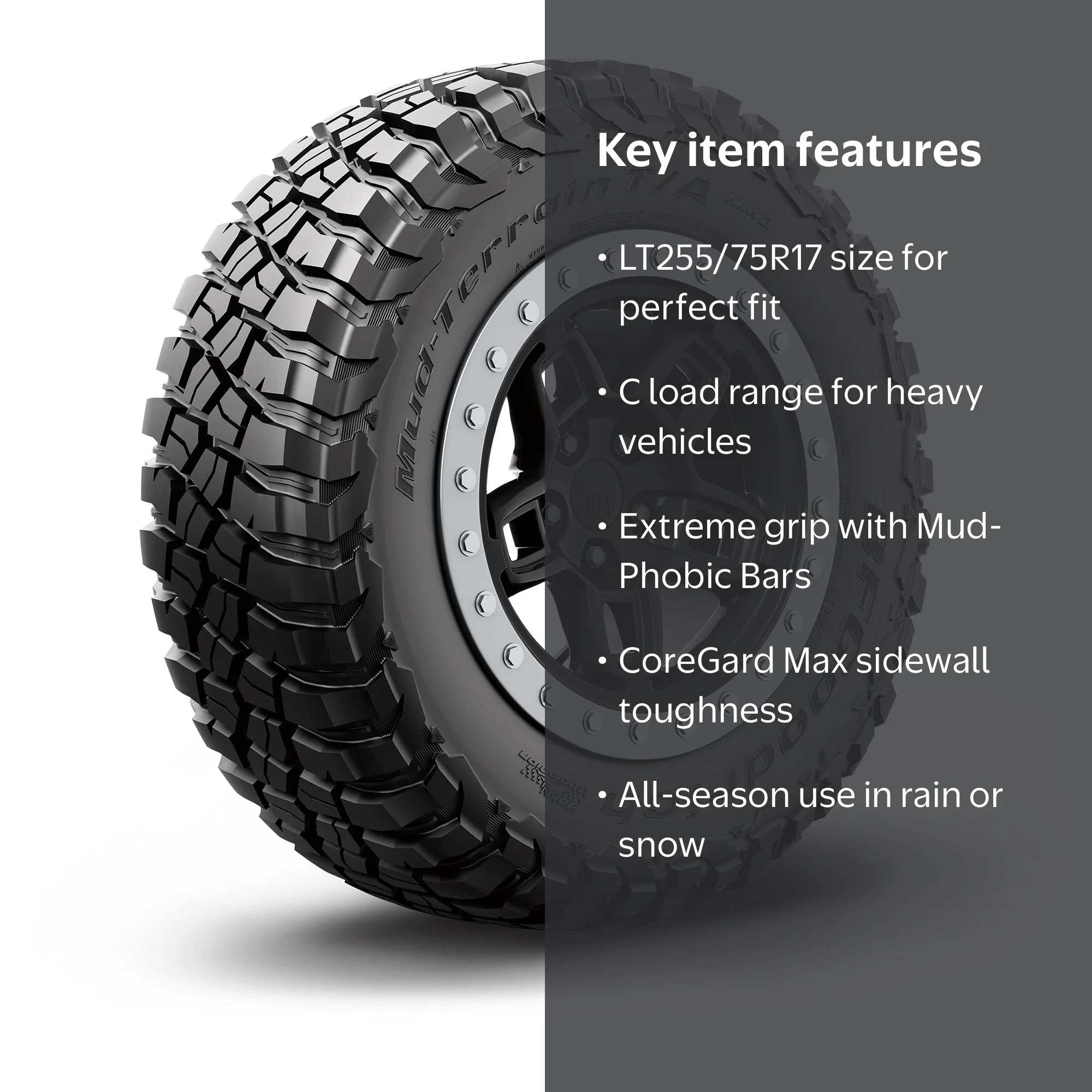 BFGoodrich Mud-Terrain T/A KM3 All-Season LT255/75R17/C 111/108Q