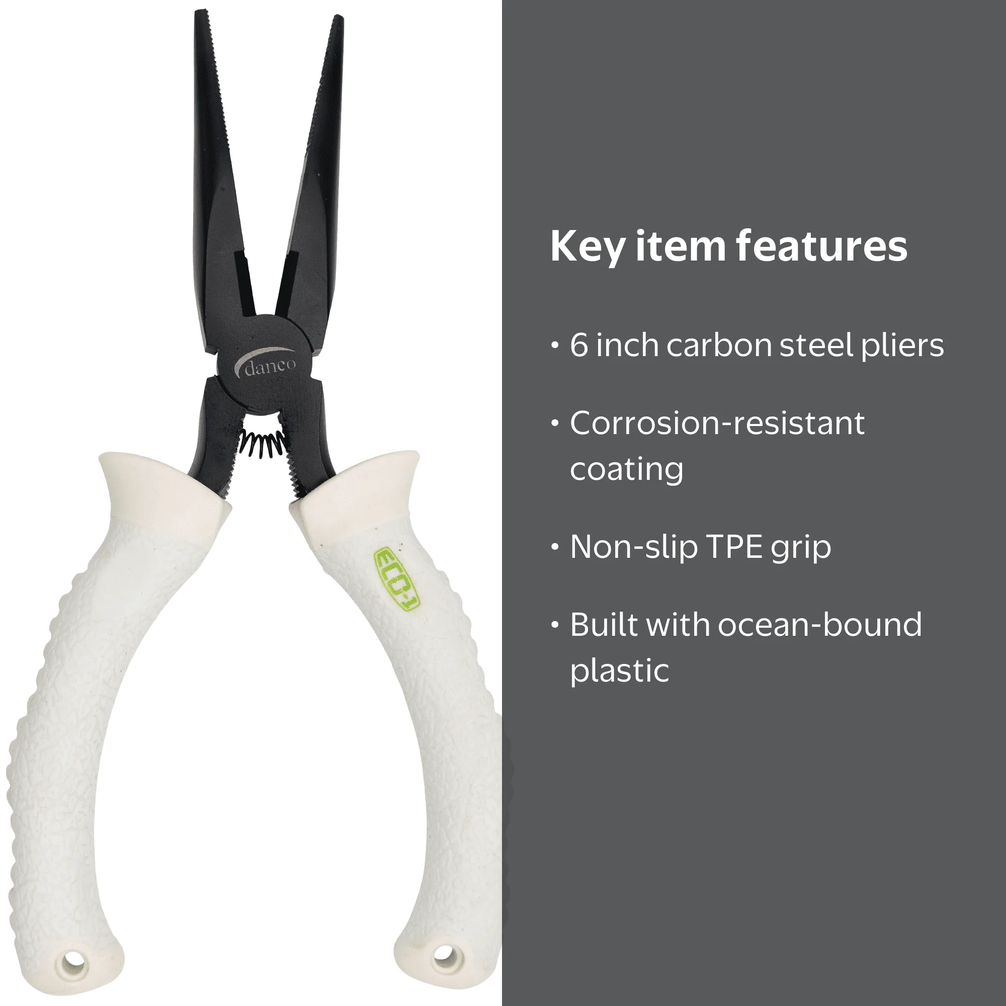 Danco Sports Eco Series 6 Inch Fishing Pliers Carbon Steel