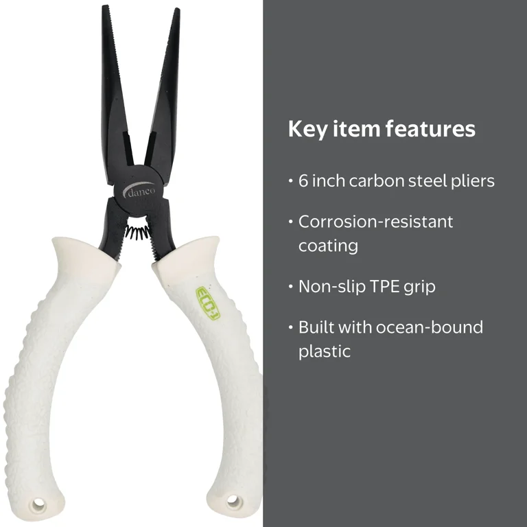 Danco Sports Eco Series 6 Inch Fishing Pliers Carbon Steel