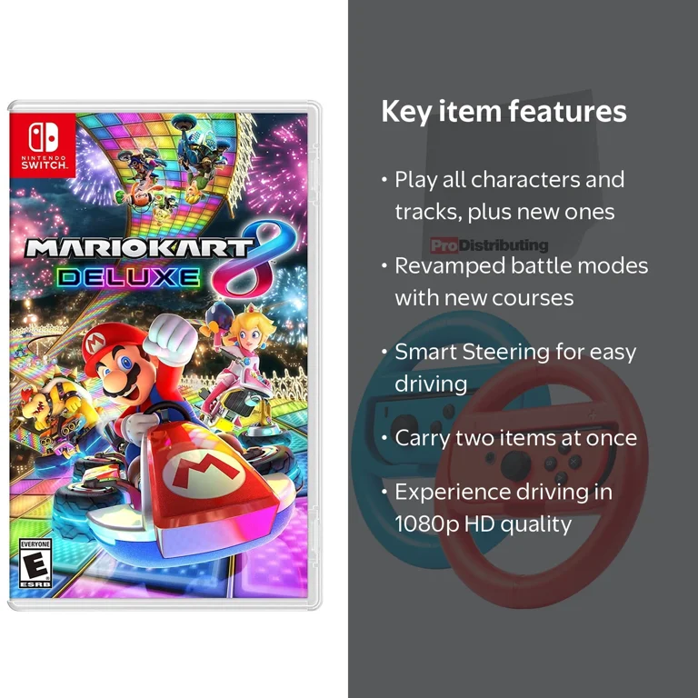 Nintendo Mario Kart 8 Deluxe, Nintendo Switch, Joy-Con Steering