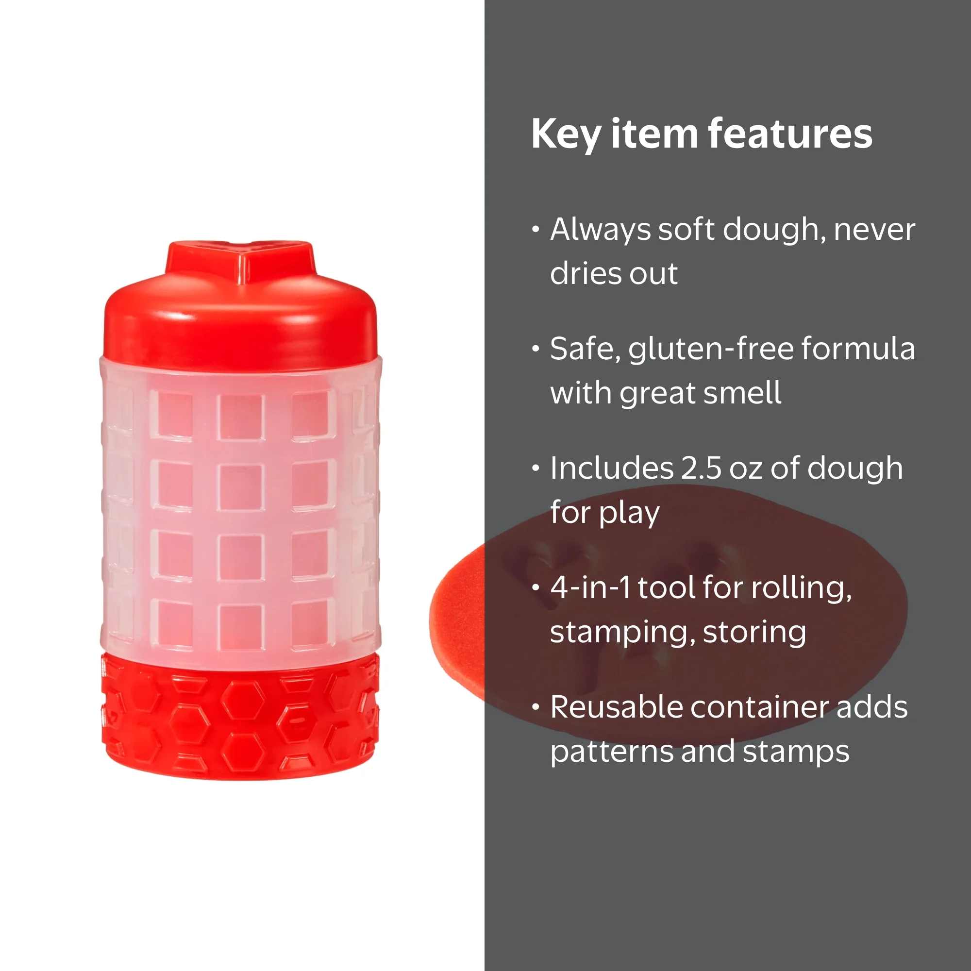 Wonder Factory Never Dry Single Dough -Red – Never Dries Out