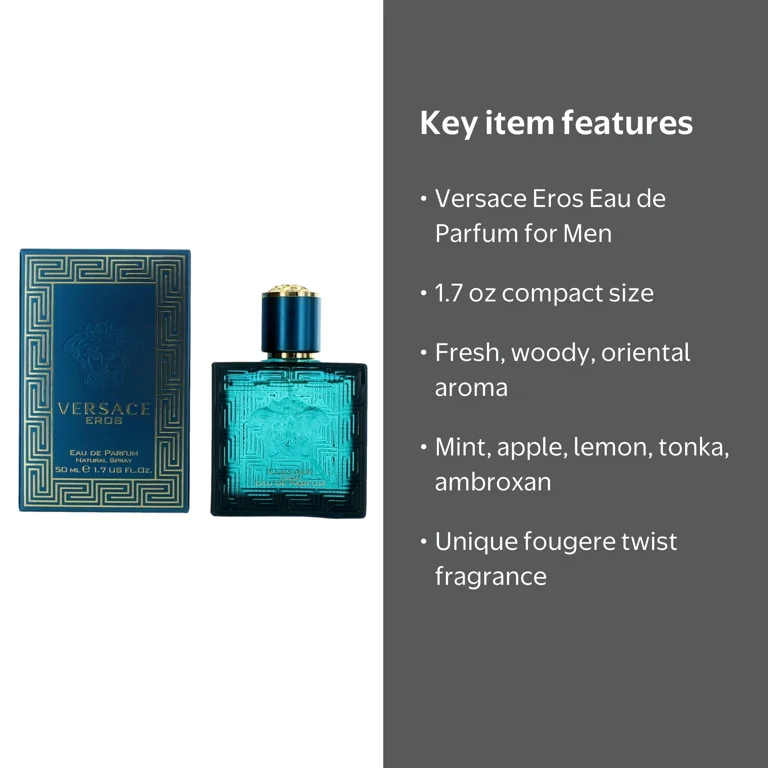 Versace Eros Eau De Parfum Pour Homme - 1.7 oz Spray for Men