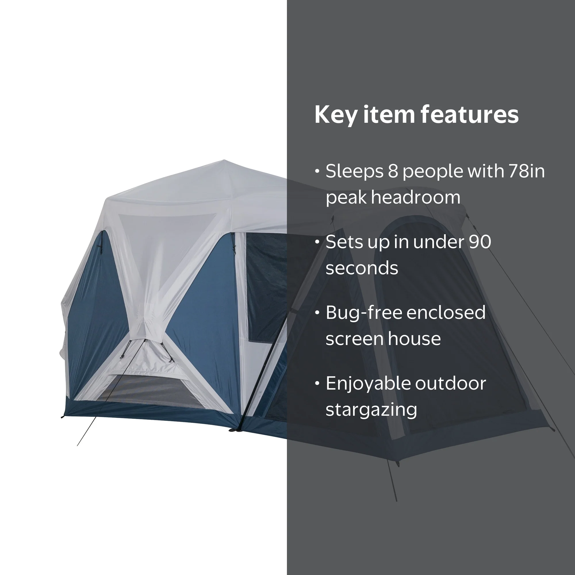 Ozark Trail 8 Person Pop-Out Tent With Screen Room - Walmart