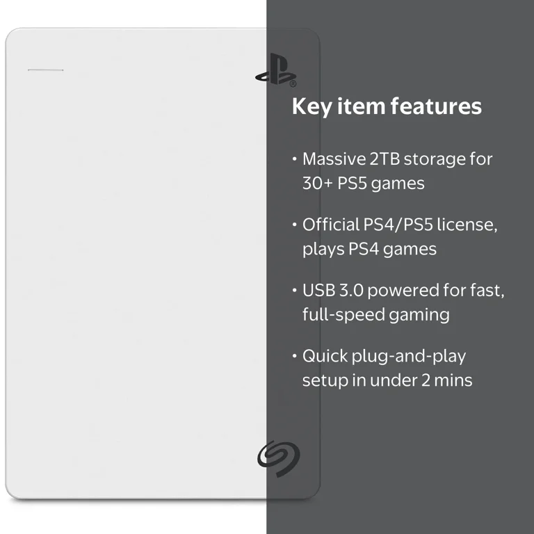 Seagate 2TB PS Memory Expansion Game Drive - External HDD, USB 3.0