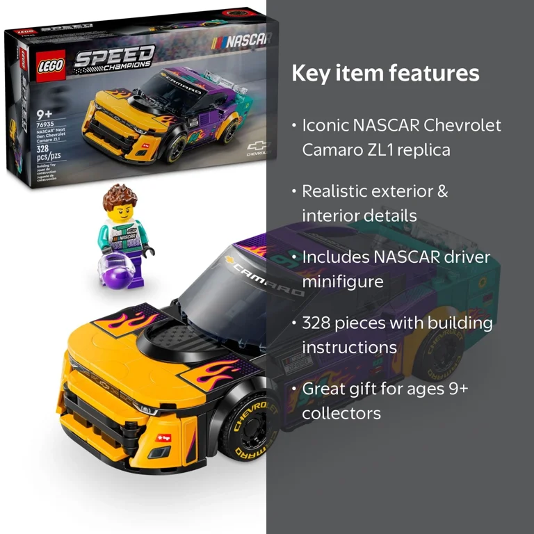 LEGO, Race Car Gift, NASCAR Next Gen Chevrolet Camaro ZL1