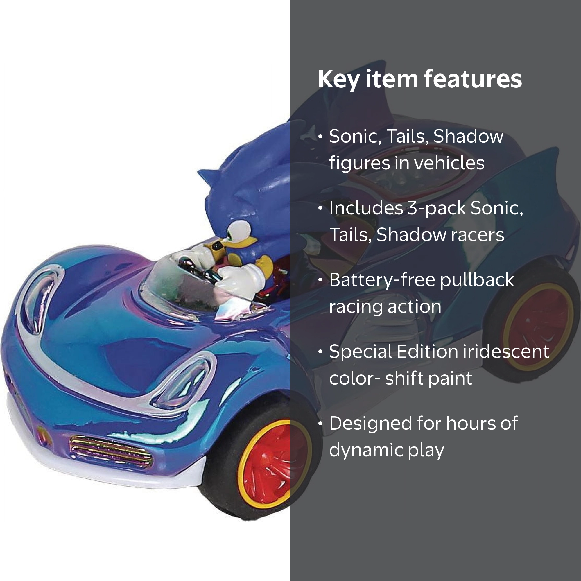 NKOK, Sonic The Hedgehog Pullback Racers 3-Pack Special Color NKOK, Sonic The Hedgehog Pullback Racers 3-Pack Special Color