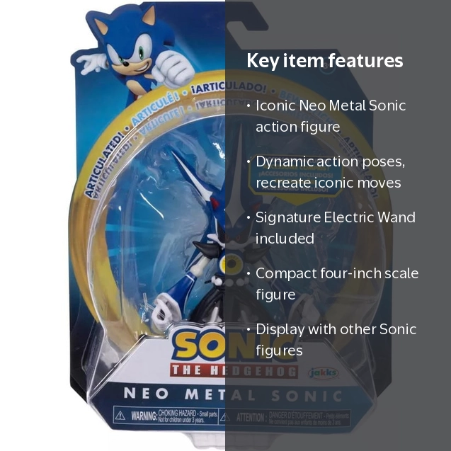 Sonic The Hedgehog Wave 17 Neo Metal Sonic Action Figure (with