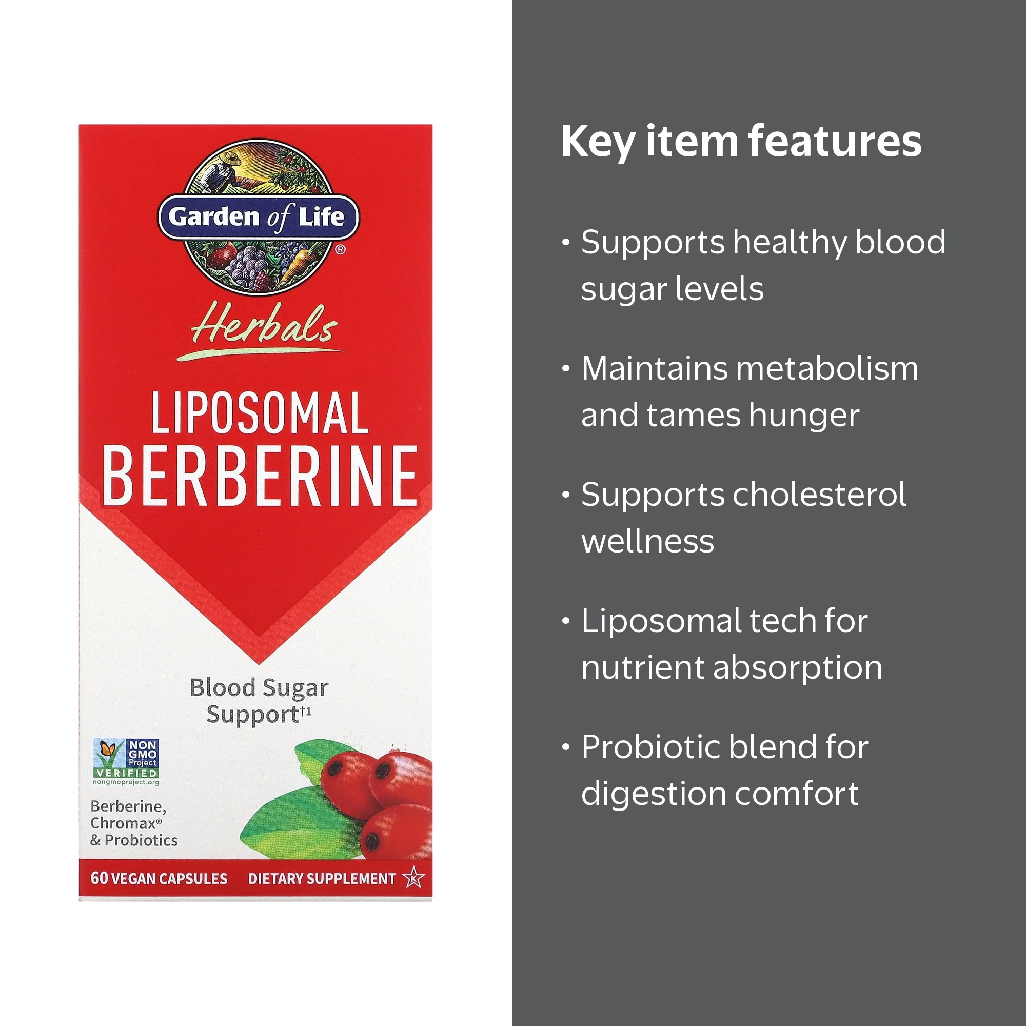 Garden of Life Liposomal Berberine with Chromium Picolinate