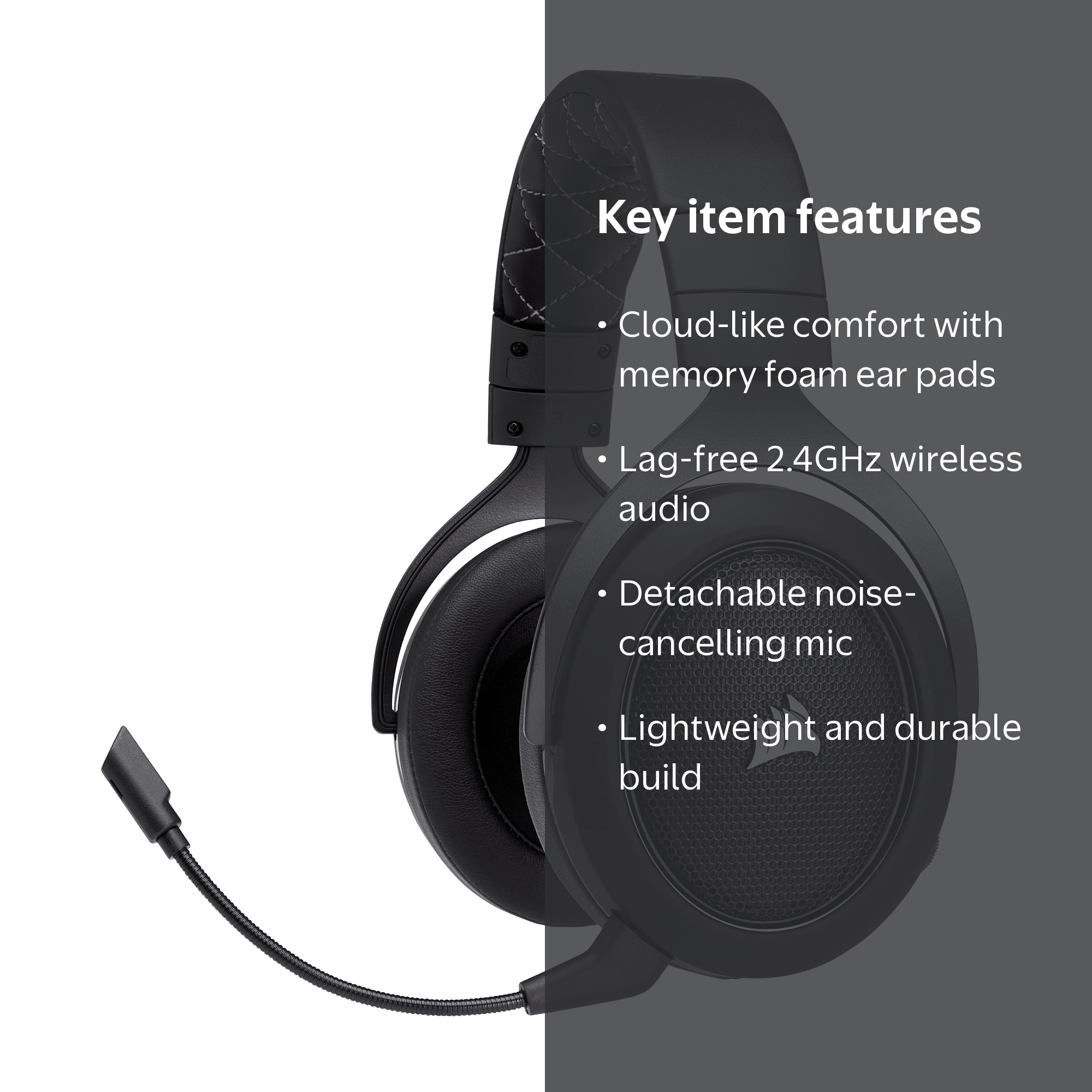 CORSAIR HS70 PRO WIRELESS Gaming Headset, Carbon - Walmart.com