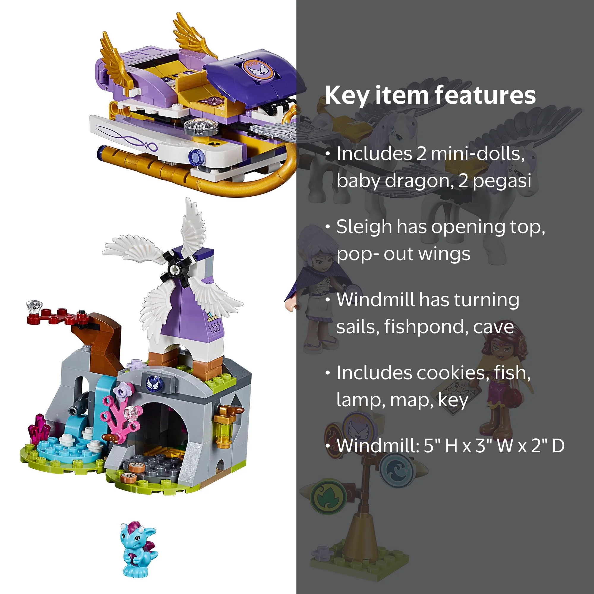 LEGO Elves 41077 Aira's Pegasus Sleigh Building Kit - Walmart.com