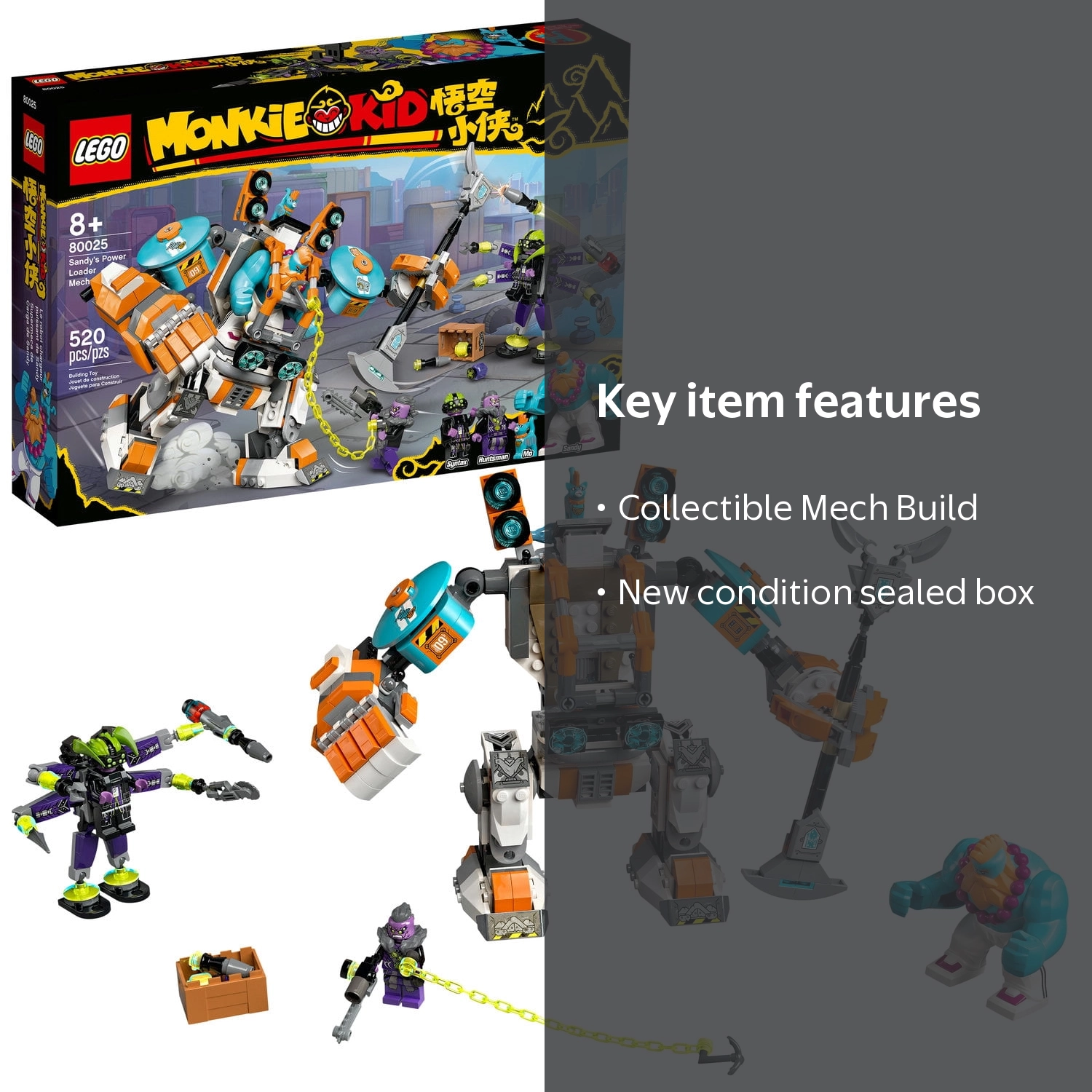 LEGO Monkie Kid Sandy's Power Loader Mech 80025 - Walmart.com