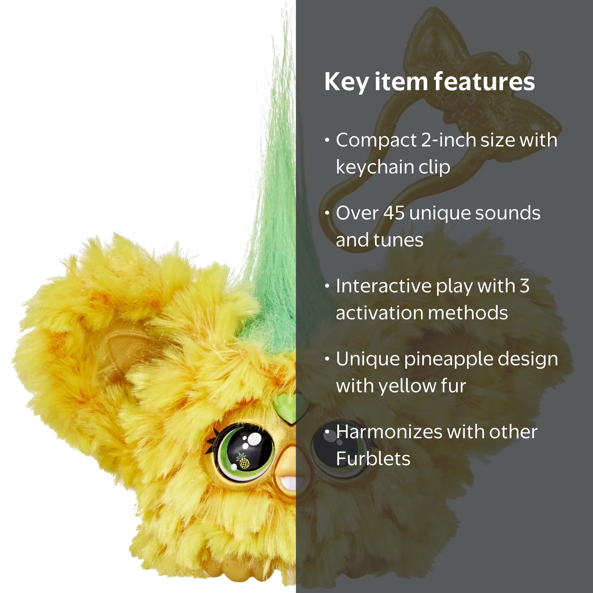 Furby Furblets Hoo-Lah Pineapple Mini Electronic Plush Toy for