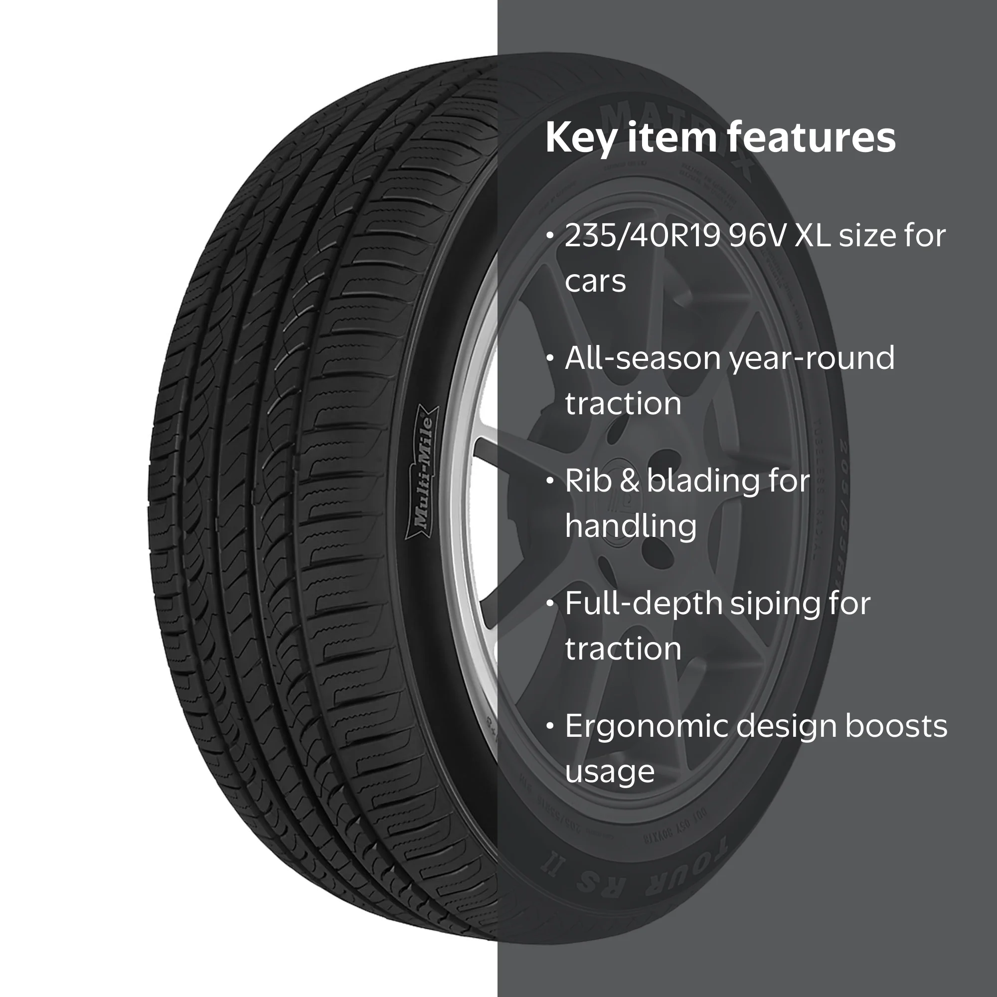 Multi-Mile Matrix Tour RS II 235/40R19 96V XL All-Season Passenger