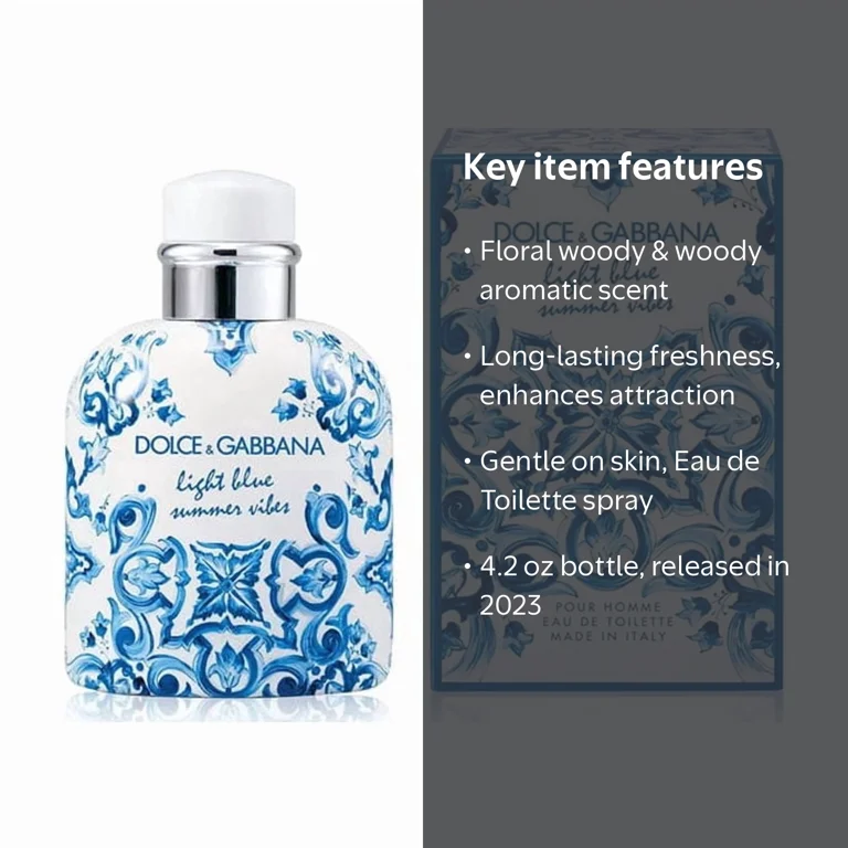 Dolce & Gabbana Light Blue Pour Homme Summer Vibes, 4.2 oz EDT