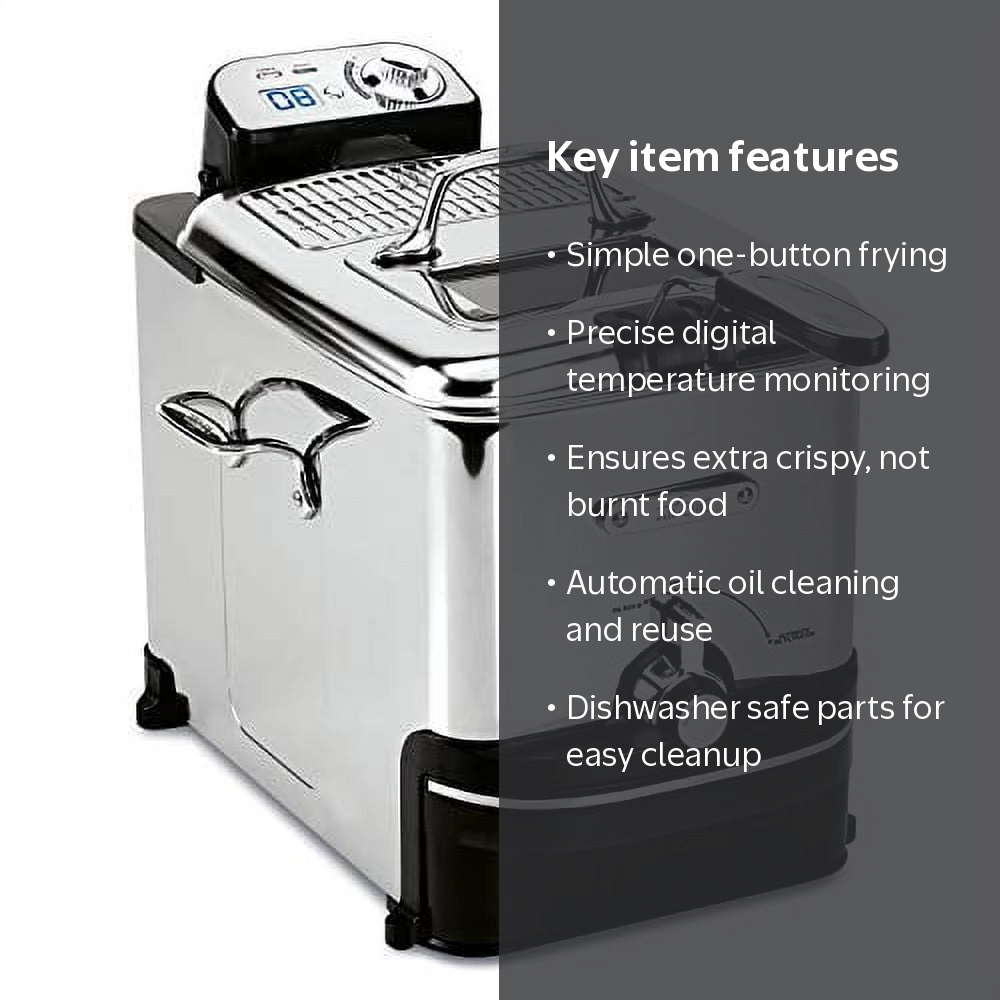 All-Clad Ez Clean Pro Deep Fryer, 3.5L, Digital Timer, Oil