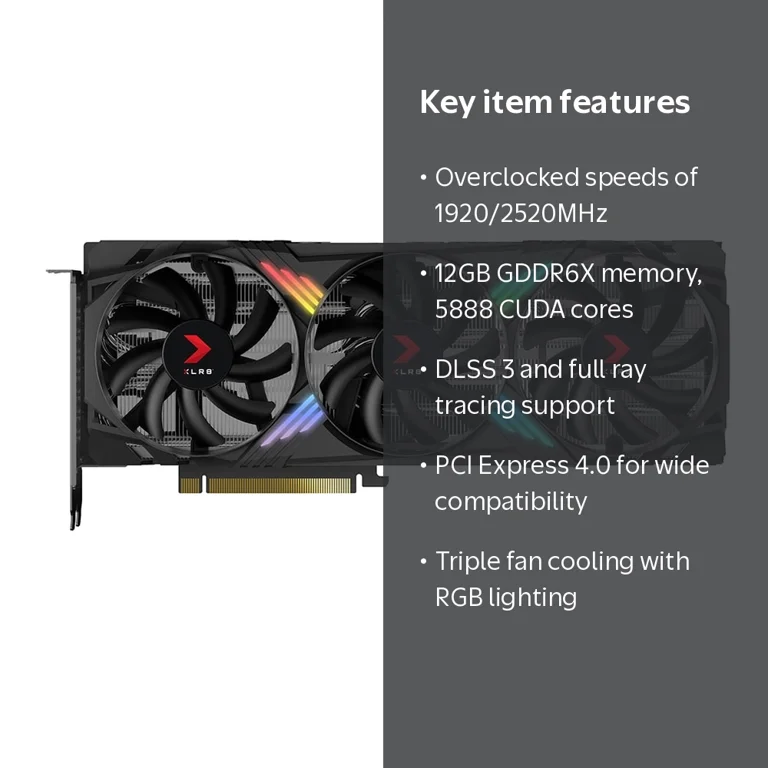 PNY GeForce RTX™ 4070 GPU 12GB XLR8 Gaming VERTO EPIC-X RGB