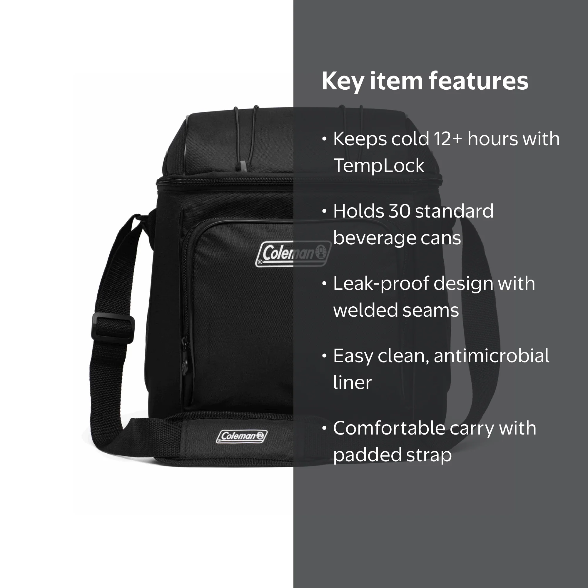 コールマン Coleman Coleman, Soft Cooler Bag, 30-Can Insulated, Portable, Eco-Friendly