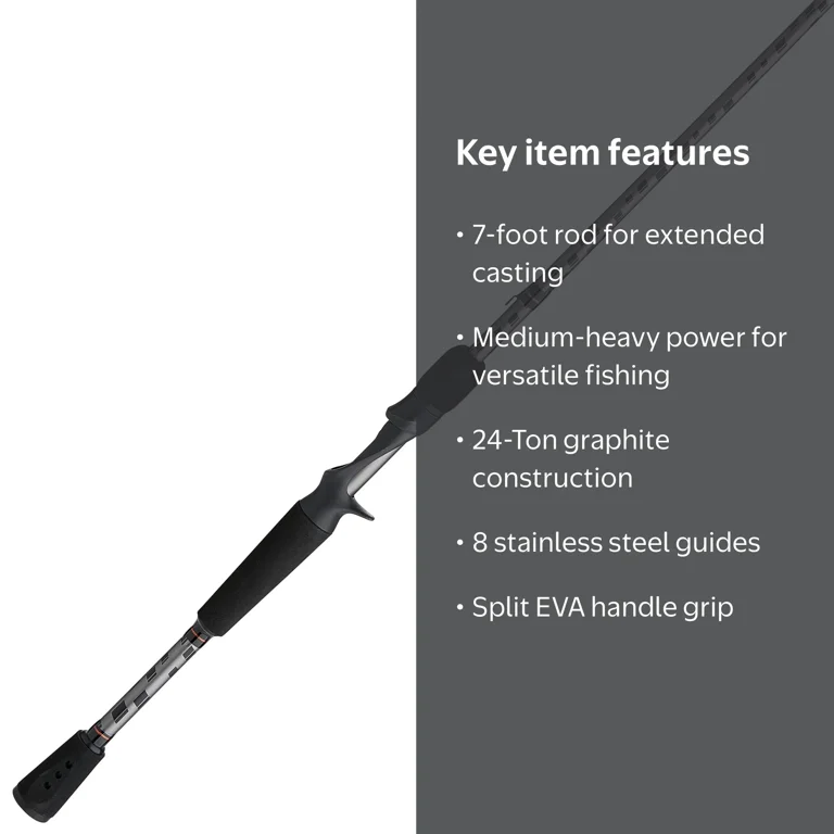 Free Shipping! Abu Garcia Vengeance Casting Rod, 7' Medium Heavy