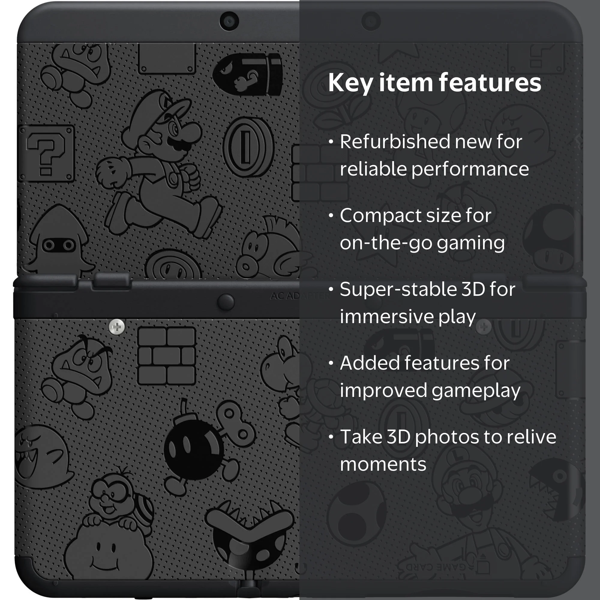 Newニンテンドー3DS 本体 ブラック マリオ 6529 k2-_179e8010-3650-4f9f-a93a-
