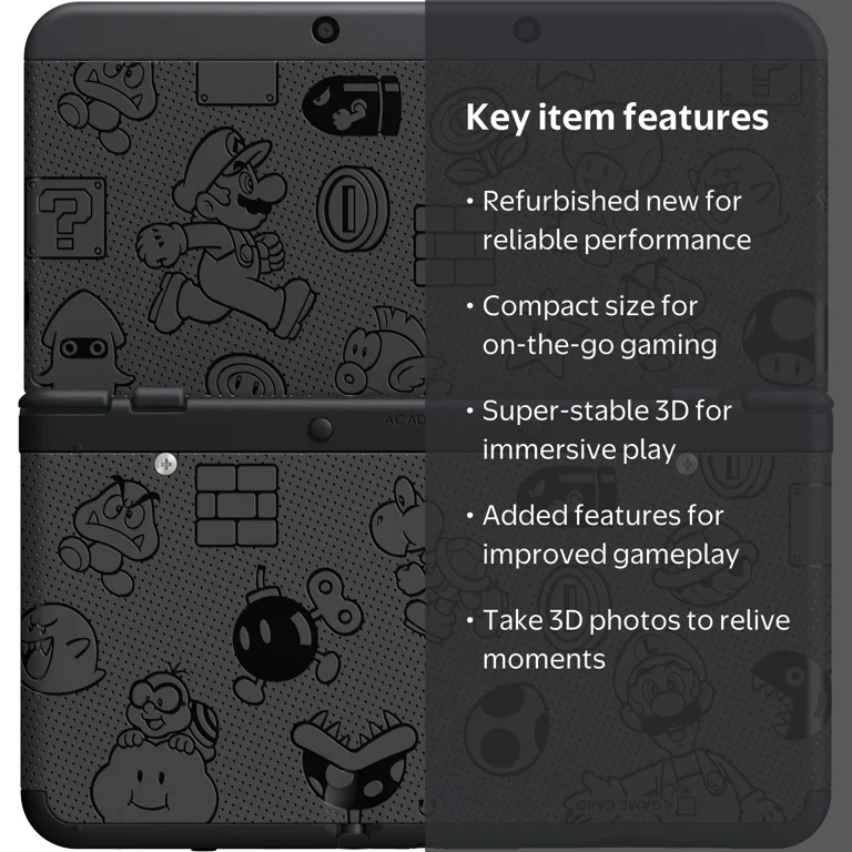 Newニンテンドー3DS 本体 ブラック マリオ 6529 Free Shipping! Restored New NINTENDO KTRSKGAAUSZ 3DS Super Mario