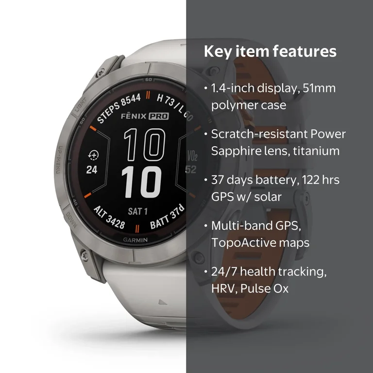 GARMIN fƒìnix 7X Pro Sapphire Solar Multisport GPS Smartwatch