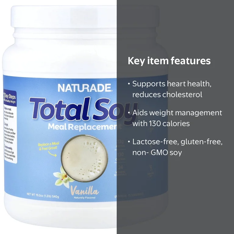 Naturade Total Soy Vanilla Shake, 19.1 oz - Meal Replacement